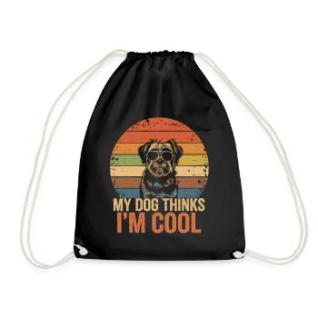 Shi shitzu mon chien pense que je suis cool - Sac de sport léger - noir - Devant