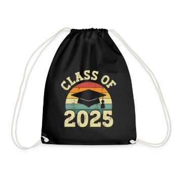 Class Of 2025 School Graduation - Drawstring Bag - black - Front