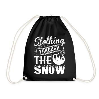 Sloth Christmas Slothing Through The Snow - Drawstring Bag - black - Front