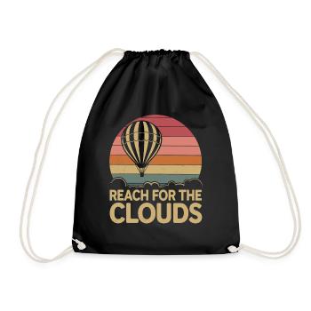 Citation d’inspiration de montgolfière - Reach For The - Sac de sport léger - noir - Devant