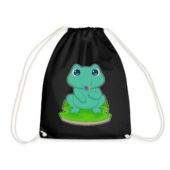 Frosch Lutscher - Turnbeutel - Schwarz - Vorne