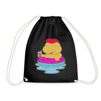 Été de nage dans la nage des grenouilles - Sac de sport léger - noir - Devant