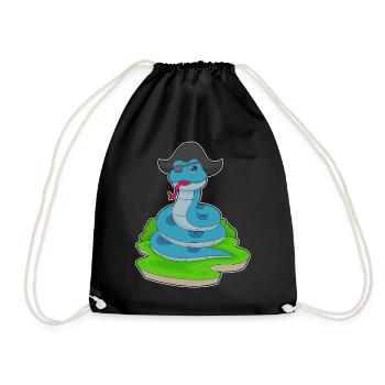 Serpent Pirate Chapeau de Pirate - Sac de sport léger - noir - Devant
