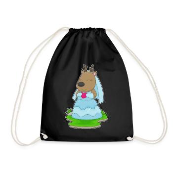 Renne Mariée Coeur Mariage - Sac de sport léger - noir - Devant