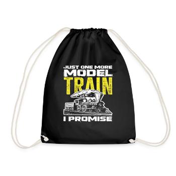 One last model train promised - Drawstring Bag - black - Front