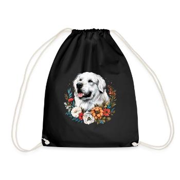 Great Pyrenees dog - Turnbeutel - Schwarz - Vorne