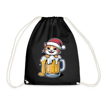 Cat Ugly Noël Noël Noël Bière - Sac de sport léger - noir - Devant