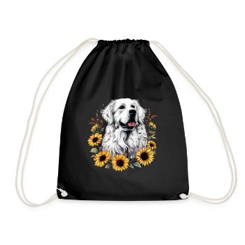 Great Pyrenees dog - Turnbeutel - Schwarz - Vorne
