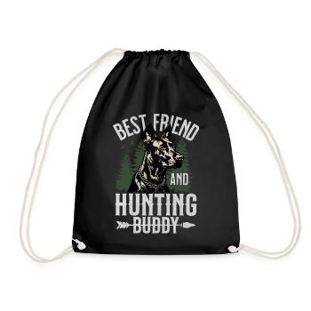 Meilleur ami et compagnon de chasse Chien fidèle - Sac de sport léger - noir - Devant