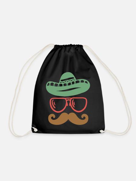 Cinco de Mayo mexikanisch Schnurrbart - Turnbeutel - Schwarz