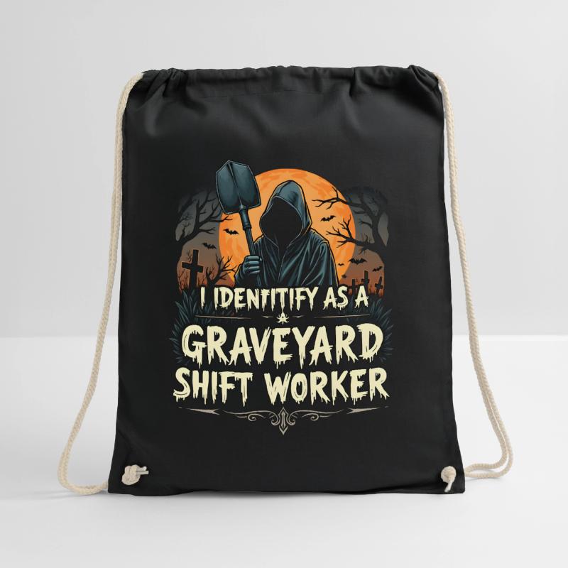 I Identify As A Graveyard Shift Worker Drawstring Bag
