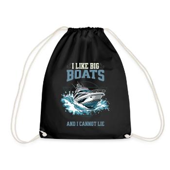 I Like Big Boats And I Cannot Lie – Boot in Aktion - Turnbeutel - Schwarz - Vorne