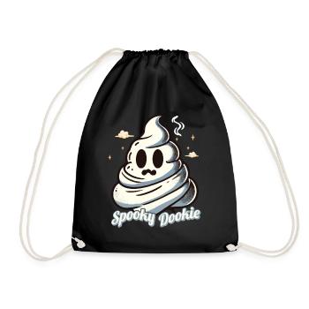 Drôle Effrayant Dookie Caca Pile Fantôme - Sac de sport léger - noir - Devant