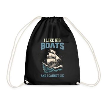 J’aime les grands bateaux et je ne peux pas mentir – voilier - Sac de sport léger - noir - Devant