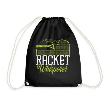 Drôle de joueur de tennis raquette jeu de mots - Sac de sport léger - noir - Devant