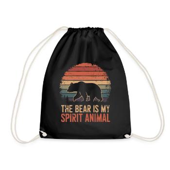Bär The Bear Is My Spirit Animal - Drawstring Bag - black - Front