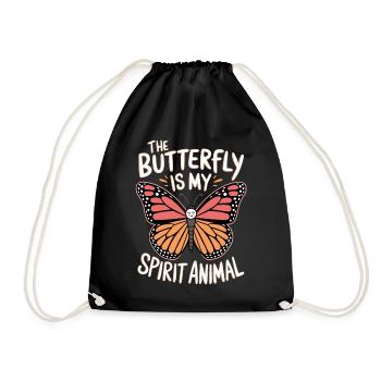 Schmetterling Le papillon est mon animal spirituel - Sac de sport léger - noir - Devant