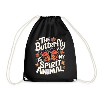 Schmetterling Le papillon est mon animal spirituel - Sac de sport léger - noir - Devant