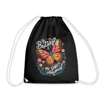 Schmetterling Le papillon est mon animal spirituel - Sac de sport léger - noir - Devant