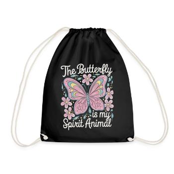 Schmetterling Le papillon est mon animal spirituel - Sac de sport léger - noir - Devant