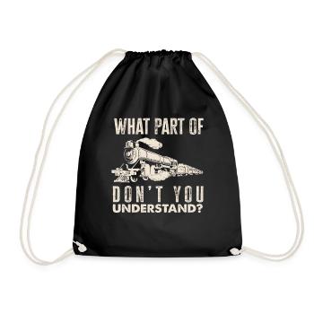 Qu’est-ce que vous ne comprenez pas, amoureux des trains - Sac de sport léger - noir - Devant