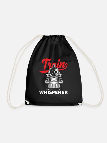 Train Whisperer - Drawstring Bag - black