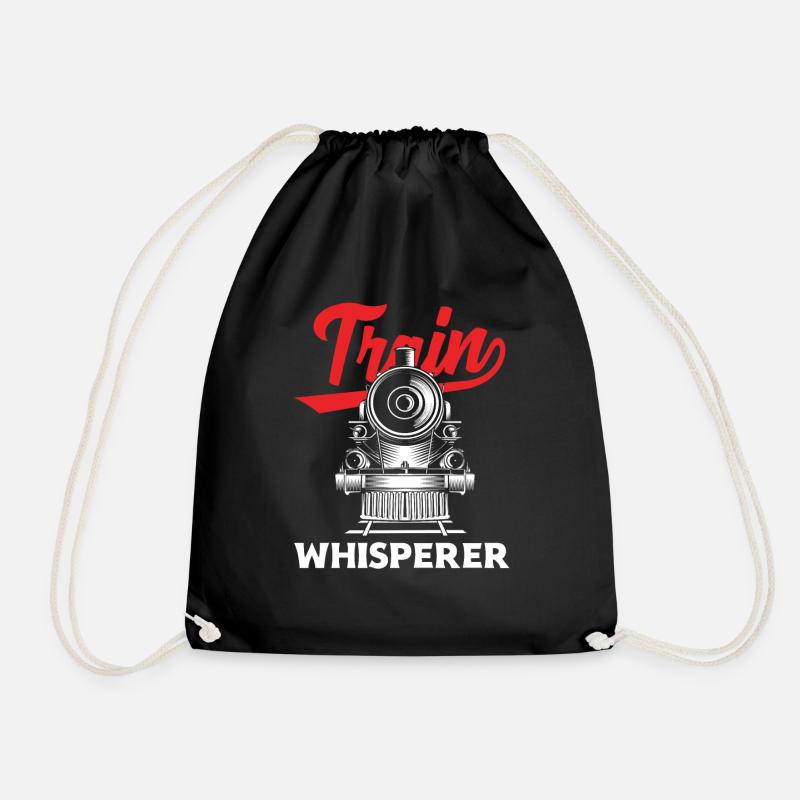 Train Whisperer - Drawstring Bag - black