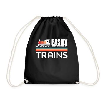 Facilement distrait par les trains Retro-Lok - Sac de sport léger - noir - Devant