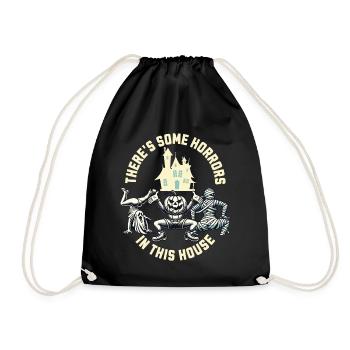 Il y a des horreurs drôles de dicton d’Halloween - Sac de sport léger - noir - Devant