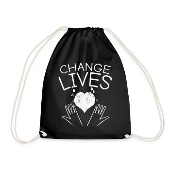 Bénévolat inspirant Change Lives - Sac de sport léger - noir - Devant