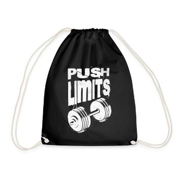 Push Limits Motivational Gym - Drawstring Bag - black - Front