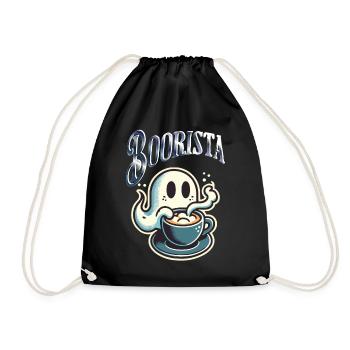 Boorista Café Drôle Disant Halloween - Sac de sport léger - noir - Devant