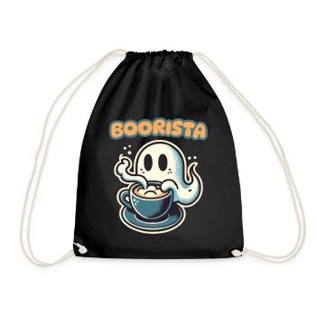 Boorista Café Drôle Disant Halloween - Sac de sport léger - noir - Devant