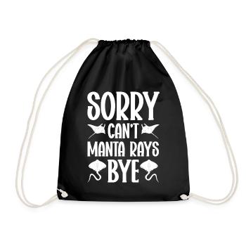 Raie manta Amoureux Créature Mer Diable Raie - Sac de sport léger - noir - Devant