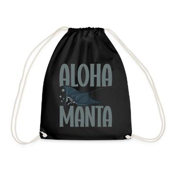 Raie manta Amoureux Créature Mer Diable Raie - Sac de sport léger - noir - Devant