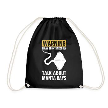 Raie manta Amoureux Créature Mer Diable Raie - Sac de sport léger - noir - Devant