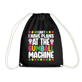 Gumball Machine Kaugummiautomat - Turnbeutel - Schwarz - Vorne