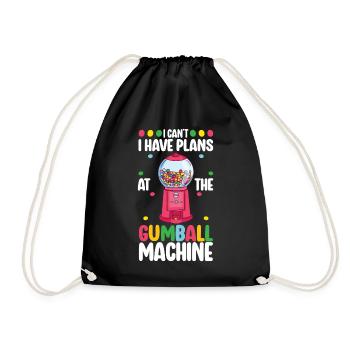 Gumball Machine Kaugummiautomat - Turnbeutel - Schwarz - Vorne