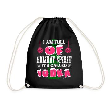 Christmas Holiday Spirit It's Called Vodka - Drawstring Bag - black - Front