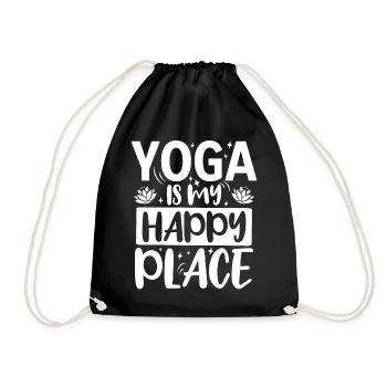 Le yoga est mon lieu de bonheur Méditation - Sac de sport léger - noir - Devant