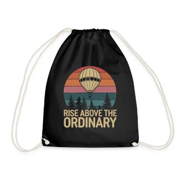 Hot Air Balloon: Beyond the Ordinary - Drawstring Bag - black - Front