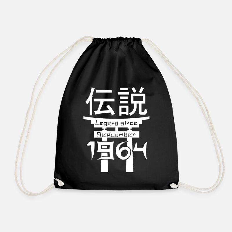 Legend since September 1964 Birthday Gift - Drawstring Bag - black