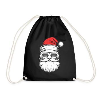 Weihnachtsmann Santa Claus Christmas Weihnachten - Drawstring Bag - black - Front