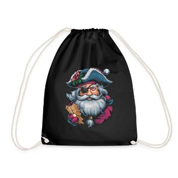 Weihnachtsmann Santa Claus Christmas Weihnachten - Drawstring Bag - black - Front