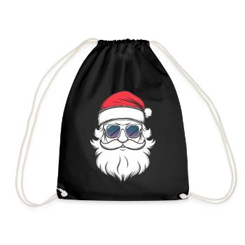 Weihnachtsmann Santa Claus Christmas Weihnachten - Drawstring Bag - black - Front
