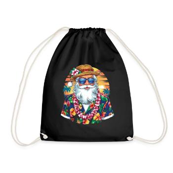 Weihnachtsmann Santa Claus Christmas Weihnachten - Drawstring Bag - black - Front