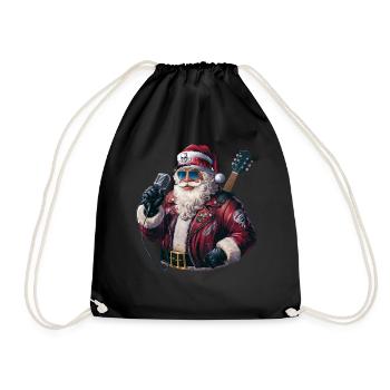 Weihnachtsmann Santa Claus Christmas Weihnachten - Drawstring Bag - black - Front