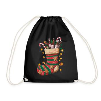 Christmas Santa Claus Xmas Santa Christmas - Drawstring Bag - black - Front
