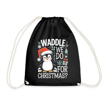 Le dandinement de Noël des pingouins que nous faisons pour Noël ? - Sac de sport léger - noir - Devant