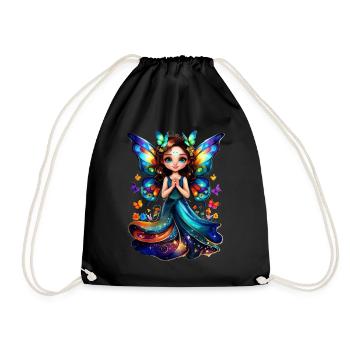 Charming Butterfly Fairy - Drawstring Bag - black - Front